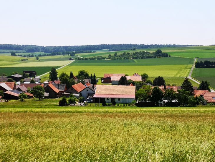 Blick auf den Hof